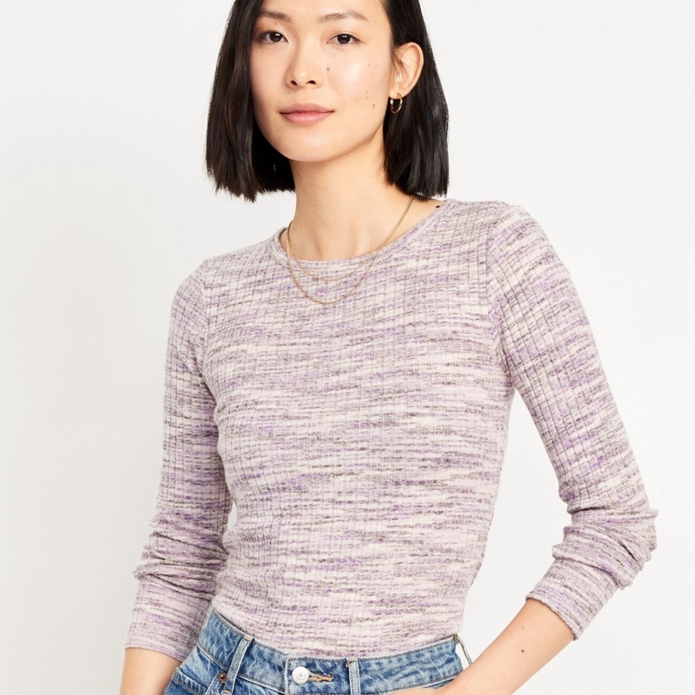 Old Navy Women's Purple Long Sleeve Plush Tee Petite XL